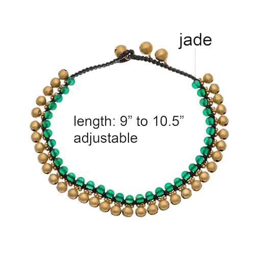 Image of kelistom Bohemian Ankle Bracelets for Women Handmade Natural Stone Beaded Chain Anklet