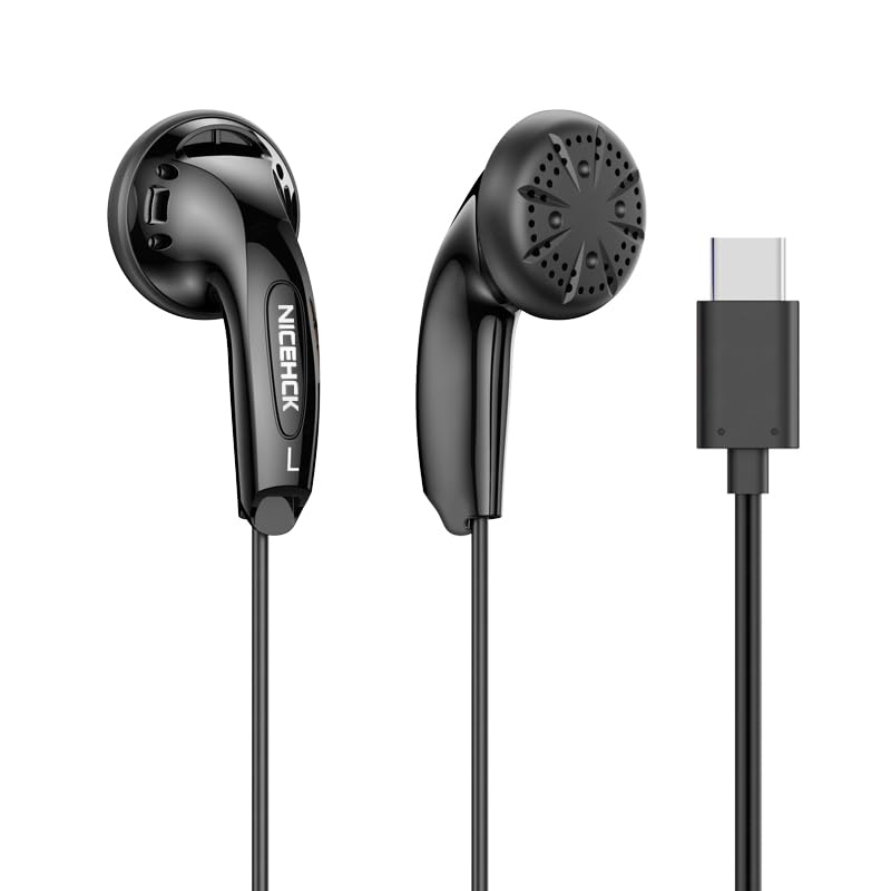 NICEHCK Yuandao USB-C Wired Earbuds, HiFi Sound Audiophile Earphones with no Mic, 5 Year Warranty, Bass Stereo Wire in-Ear Headphones for iPhone 16 15 Pro Max Plus Samsung Galaxy S23 Ultra S22