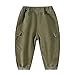 Boys Solid Color Cargo Active Pants Causal Fashion Pull-On Jogger Pants Elastic Waist Sweatpants with (AG, 4-5 Years)