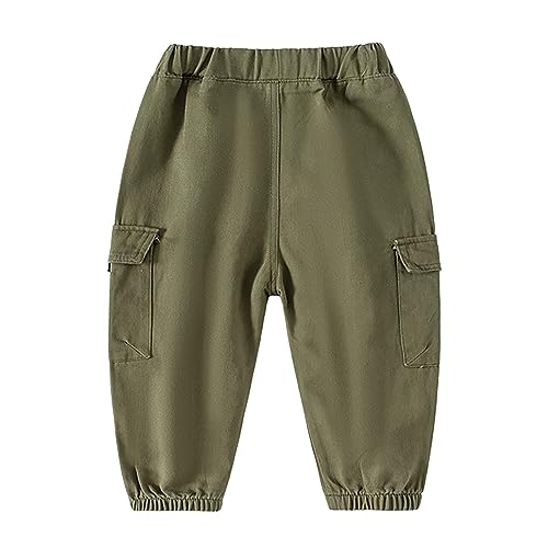 Toddler Joggers Cargo Sweatpants Elastic Waist Straight Baby Boys Long Pants Fall Lightweight Trousers with Pockets4