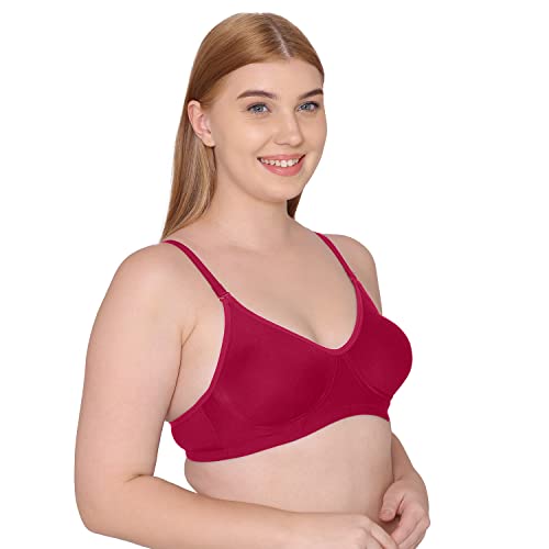 Image of Tweens - Non Padded Cotton Rich Bra - Concealer Side Shaper - Cotton Rich Fabric - Full Coverage, Multiway Straps, Wirefree, Seamless T-Shirt Bra
