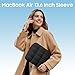 FINTIE 13 Zoll Laptop Tasche Kompatibel mit MacBook Air 13.6 2025-2022, MacBook Air 13 2020-2018, MacBook Pro 13 2022-2016, 13‘’ iPad Pro/Air M4 M2 2024, Surface Pro 11/10/9/8, Schwarz