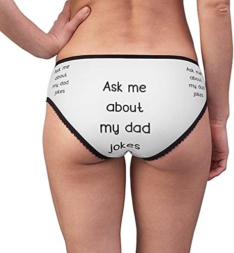 SpreadPassion My Dad Jokes Panties, My Dad Jokes Underwear, Briefs, Cotton Briefs, Funny Underwear, Panties For Women