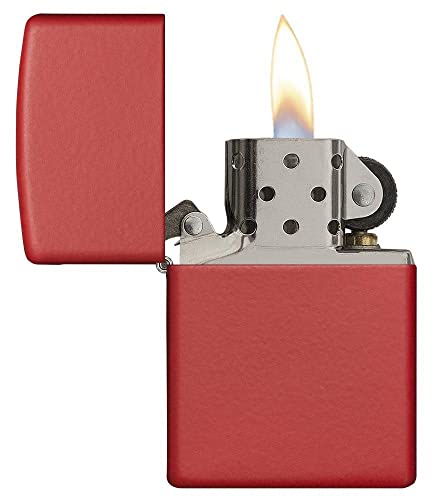 Personalized Matt Red Zippo Lighter - Laser Engraving - Christmas, Halloween & Valentines Day Gift