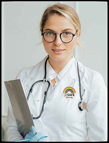 You Are Safe With Me Enamel Lapel Pin Rainbow Pride Pin Nurse Doctor Student Brooch Badge for Shirt Backpack Decorative Accessories Gift Bulk4