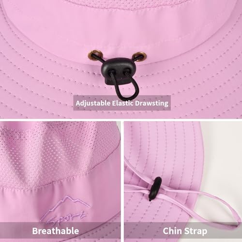 Image of Sun Hats for Men Women Fishing Hat UPF 50+ Breathable Wide Brim Summer UV Protection Hat