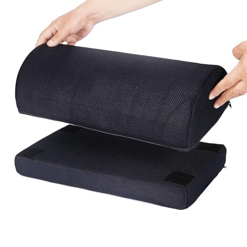 Image of Dime Store Foot Rest for Office Chair, Under Table Desk Foot Rester | Ergonomic Footrest Under Desk with Soft Cushion | Leg Resting Stool for Home, Office Table and Sofa
