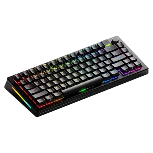 Glorious Gaming GMMK 3 PRO : clavier mécanique sans fil, Bluetooth, 2,4 GHz, switches MX (hot swap), corps alu et joints modulaires, capuchons doubleshot, TKL 75%, américaine QWERTY - Noir