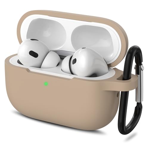 Mugust Para Airpods Pro 2ª generación caso cubierta, grado militar a prueba de golpes funda protectora para mujeres hombres para Apple AirPods Pro Gen 2(2022) (té de leche)