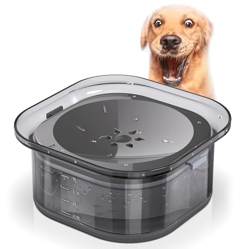 Gamelles Chiens Surélevées De 4 Hauteurs, Support Surélevé Avec Gamelle De Nourriture Inoxydable De 1,6 L Et Gamelle Eau Chien Anti-Éclaboussure De 1,1 L Pour Chien De Taille Moyenne Et Grande-Gris