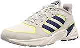 adidas 90s  adidas 90s Valasion, Zapatillas para Correr Hombre, Nube Blanco/Azul Oscuro/Amarillo De Alta Resolución, 42 2/3 EU