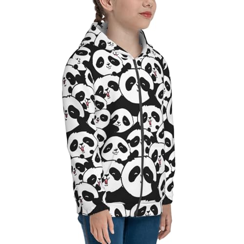 Baby Panda Kid Hoodies Boys Zip Up Sweatshirts Girls Pullover with Pocket4