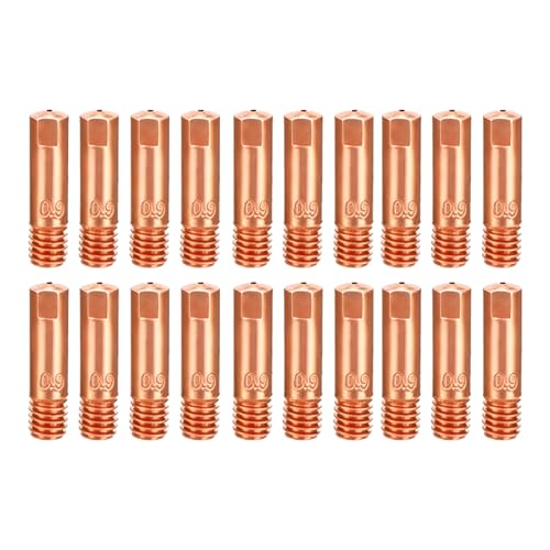 20 Piezas Boquillas Punta de Contacto MIG 0.9MM Cobre para Soldadura MB15AK, Accesorios de Soldadura Consumibles MAG para Pistola de Soldar Consejos de Soldadura de Alta Precisión Máquinas de Soldar