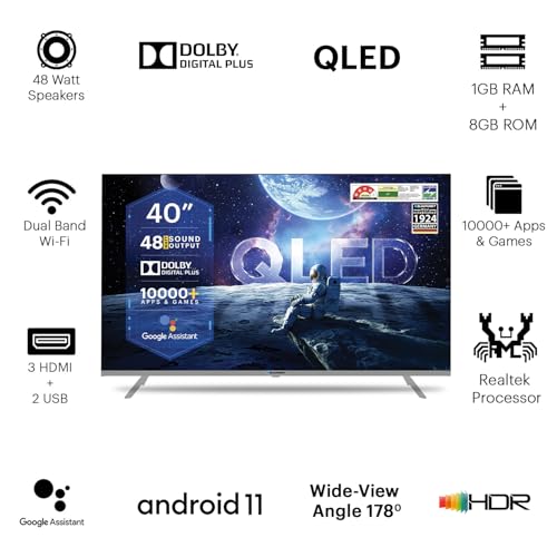 Image of Blaupunkt 100 cm (40 inches) Quantum Dot Series QLED Google Android TV 40QD7070