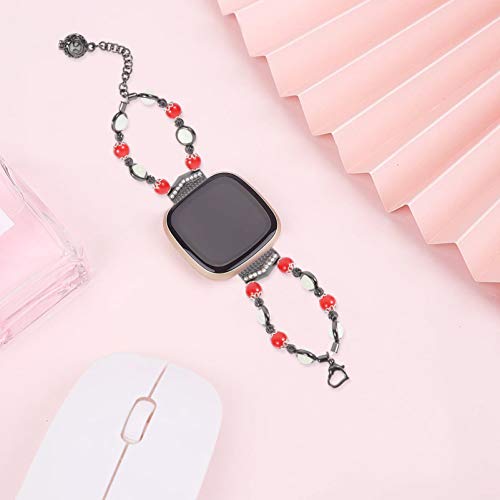 ULTECHNOVO Aço Inoxidável Do Vintage Ágata Bead Wrist Band Compatível para