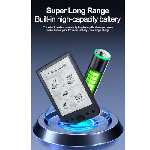 E Lettore, Lettore di Ebook Portatile da 6 Pollici, Lettore di Libri Elettronici con Cassa Protettiva, Batteria da 2500 MAh (4G)