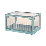 AirZen 【5面開閉 収納ボックス 折りたたみ】全方向から取り出せる 収納ケース 蓋付き 積み重ね キャスター付き おしゃれ 組立簡単 多機能 折り畳み コンテナ ボックス 衣類 布団 小物 おもちゃ 押し入れ 強い耐荷重 大容量 防塵 防カビ 防湿 無臭 車/事務用