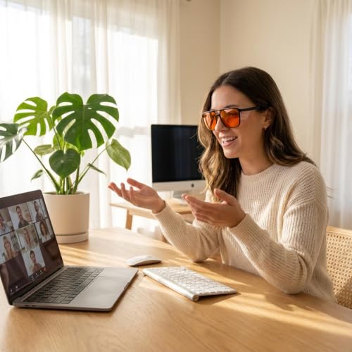 Image of Eyekepper Blue Light Glasses for Woman /Men /Women, Blocking, Fit over Amber