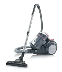 SEVERIN Aspirapolvere ciclonico senza sacco, potenza di aspirazione costante, potenza 800 watt e raggio d'azione di 9 m, 2,1 L, nero-rosso, CY 7089