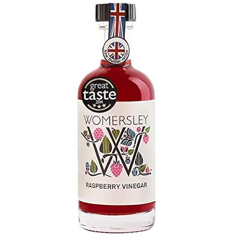 Womersley Vinegars fine fruit vinegar for cooking and recipes - Raspberry Vinegar Twinpack (2 x 100ml bottles) Cover