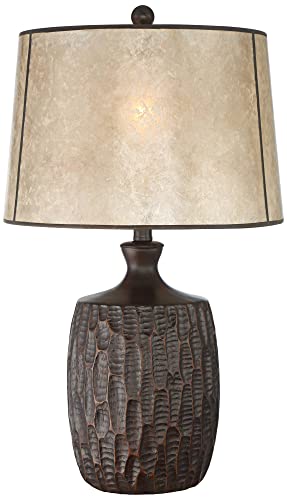 Lámpara de mesa Franklin Iron Works Kelly 25.5 pulg marrón miniatura 2