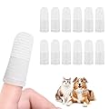 VSSHE Dog Finger Toothbrush, 12 Pcs Efficiently Clean Knitting Dog Toothbrush, Reusable Pets Teeth Cleaning Toothbrush for Dog Plaque, Remove Tartar and Stop Bad Breath