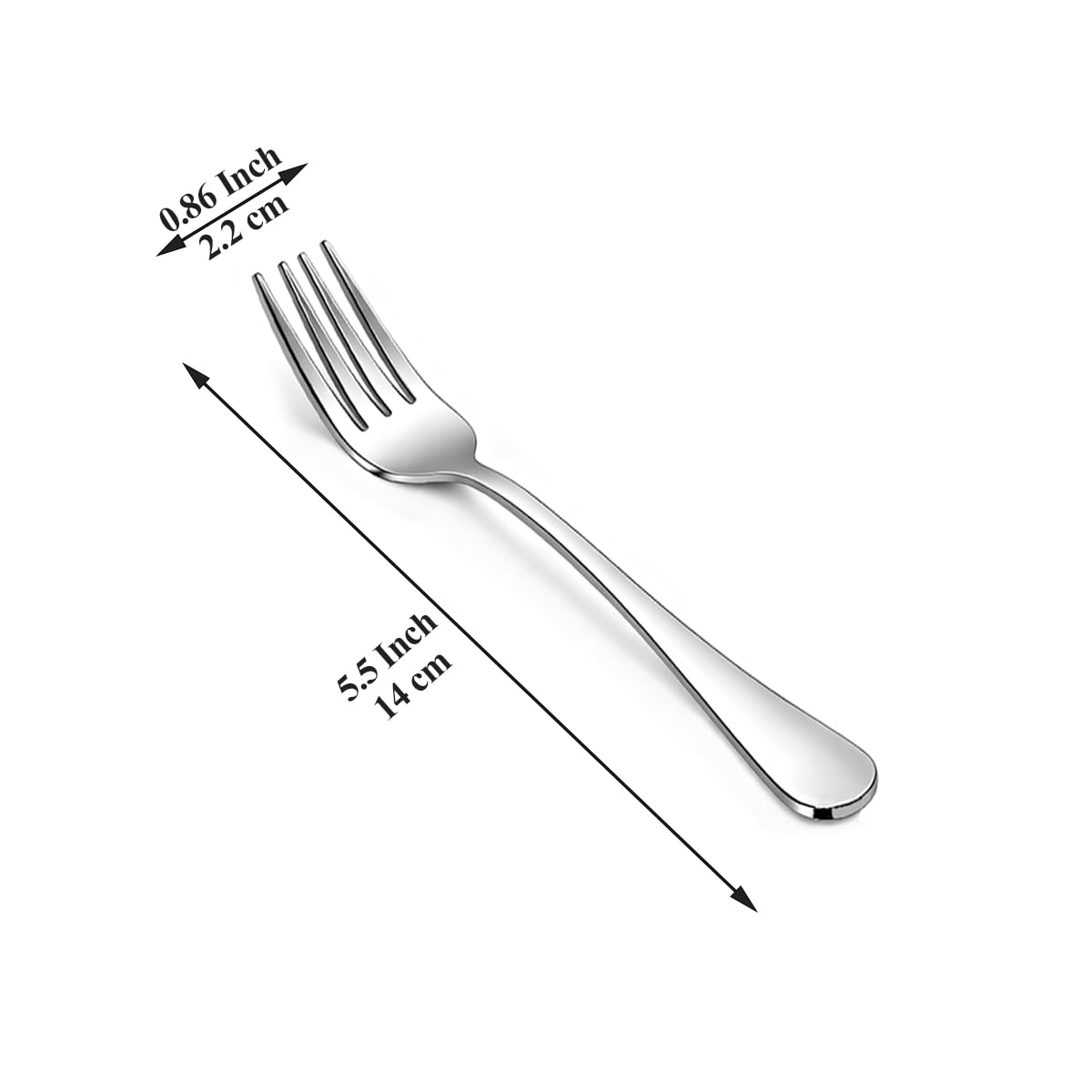 Dessert Forks Set of 24, Stainless Steel 5.5“ Cake Fork for Cocktail, Dessert, Cake, Tea, Fruit, Cheese, Appetizer Small Forks for Party, Hotel, Restaurant, Cafes — Amazon image 2