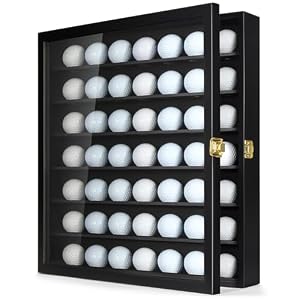 TJ.MOREE Golfball-Vitrine für 49 Bälle Schwarz TJM-8800