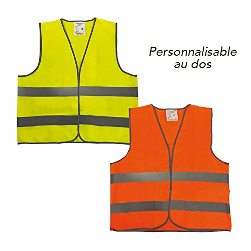2 Gilets Réfléchissants Homologués Jaune + 2 Sacs - Taille Unique EN ISO 20471 - Pour Course, Travail, Vélo - LiveLaif