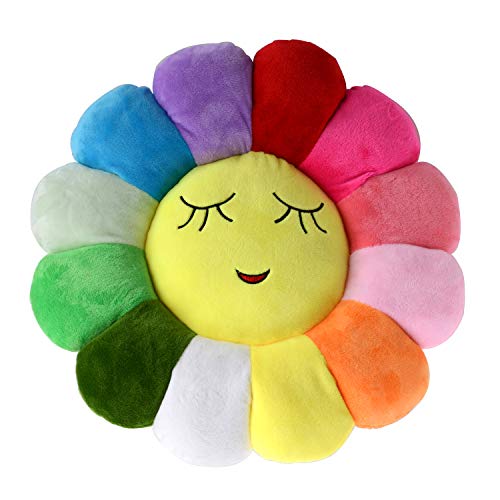 LADAMI 38,1 cm Sonnenblumen-Bodenkissen für Kinder, weiches Sitzkissen, Stuhlkissen, Sofakissen, für Mädchenzimmer und Babyzimmer, Heimdekoration Cover
