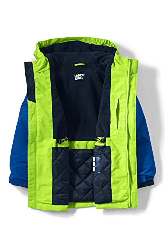 Lands' End B Squall Parka Crystal Lime/Classic Cobalt Kids X-Large #TOP1