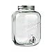 Mason Craft & More Drinkware Collection- Durable Glass Beverage Glassware, 3 Gallon Mason Drink Dispenser With Leak Proof Spigot and Screw On Metal Lid