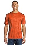SPORT-TEK Men's CamoHex Tee Shirt - Neon Orange ST370 L