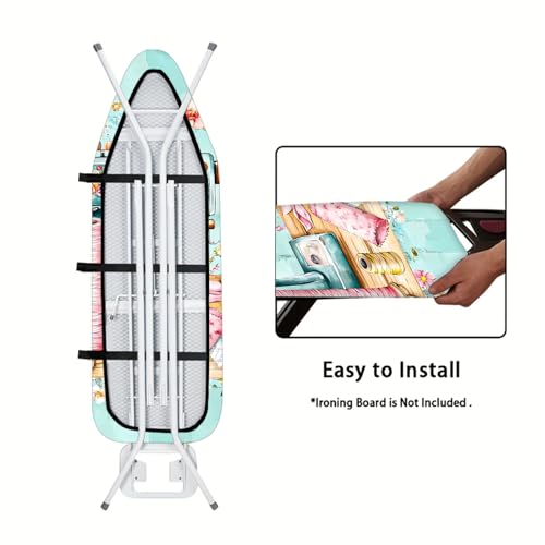 Image of Nuxovilar Floral Sewing Machine Ironing Board Cover 15x54 Polyester