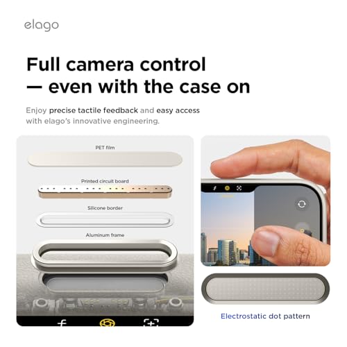 Image of elago Magnetic Leather Case Compatible with iPhone 17 Pro Max Case, All MagSafe Accessories, 6.9 inch - Built-in Magnets, Durable Vegan Leather, Shockproof, Water-Resistant (Light Grey)