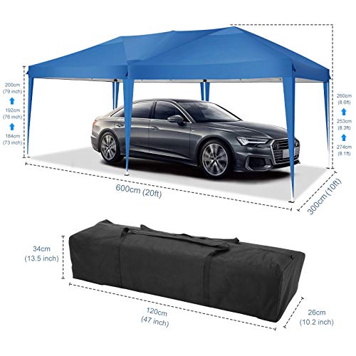 cobizi 3 x 6 m paviljoen, outdoor vouwpaviljoen, zware belasting, passerdichte vouwtent, met 6 zijwanden voor feestjes… - Image 4