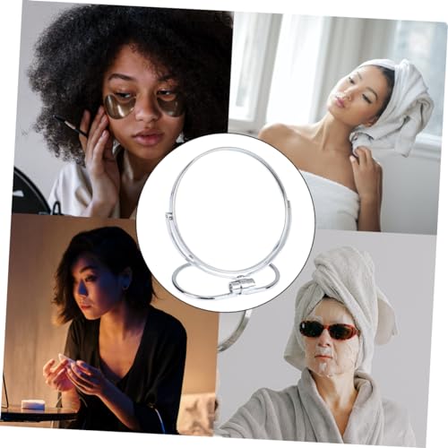 Miroir de maquillage double face de table et pliable pour bureau - 8
