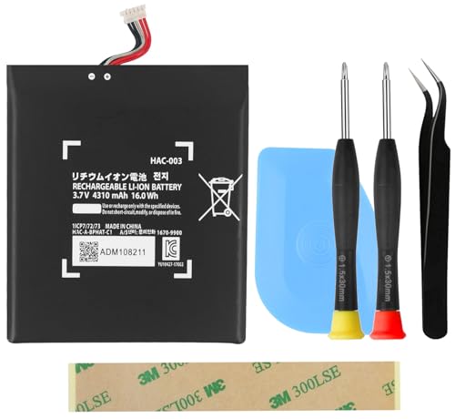 OnlyTech - Batterie HAC-003 de Remplacement pour Nintendo Switch HAC-001 et Switch OLED - avec kit Outils