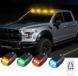 EONANT Solar LED Dach Navigation Licht - wasserdicht Solar Kabine Dach Marker mit Bewegung Vibration Sensor, Off-Road SUV Lkw Sicherheit blinkendes Outline Licht (5 Stück 1 Fernbedienung)