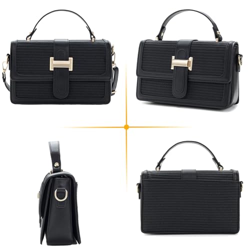 Crossbody Purses for Women - Small Leather Woven Handbags & Shoulder Bag with Adjustable Strap for Daily Essentials​4