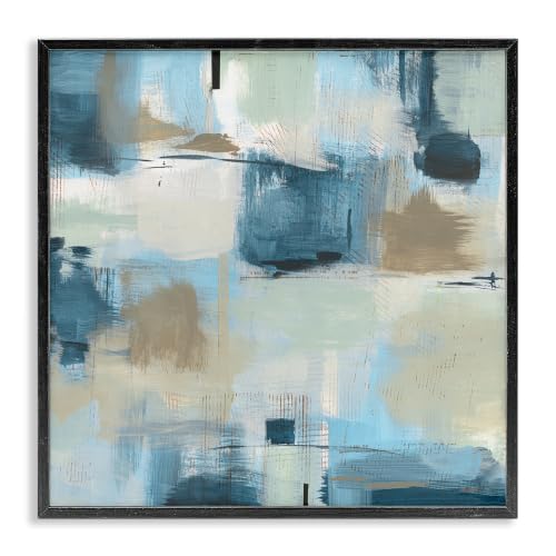 Modern Abstract Tiled Patchwork Collage, 12 x 12 Inch Framed Giclée Print