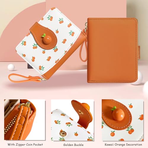 Image of Sunwel Fashion Girls Cutest Prints Wallet Card Slots Small Wallet with Zipper Coin Pouch Wallet for Women