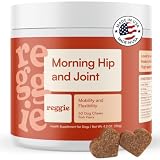 Reggie Hip & Joint Supplements for Dogs | Glucosamine, MSM & Chondroitin for Mobility, Cartilage & Pain Relief | Natural Dog Joint Support Chews | Vet-Approved & Made in USA | 60 Soft Chews