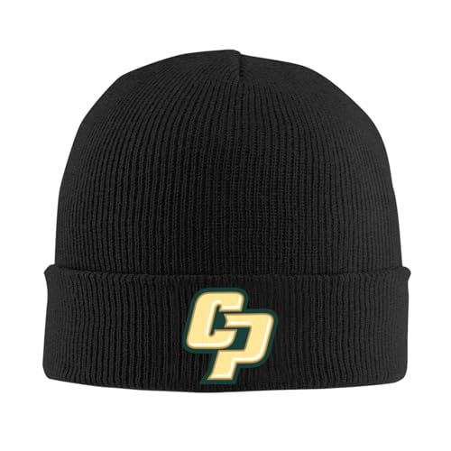 Cal Poly Mustangs Beanie Hat for Men and Women Winter Warm Hats Knit Slouchy Thick Skull Cap Black