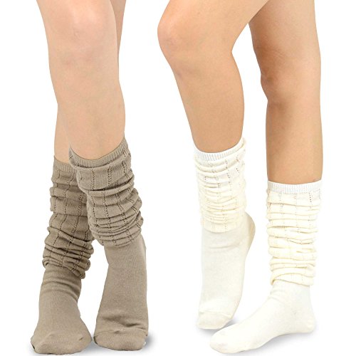Image of Fashionable Cotton Slouchy Boot Socks for Women and Girls: Long Thigh Highs, Over-the-Knee Highs, and Knee Highs