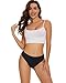 VOENXE Nahtloser String Tanga Damen,Hohe Taille Sport Unterwäsche Frauen Mehrpack mit Breitem Bund,Unsichtbarer Seamless Slip für Fitness Alltag aus Nylon,Invisible Women Thong Underwear,5er Pack
