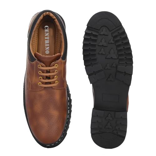 Image of Centrino Lace-Up Men's Formal Shoe | Stylish with Soft Cushioned Insole | Sleek Lace-Up Design for Formal Look | Durable with Anti-Skid Sole | Ideal for Office Wear (9290)