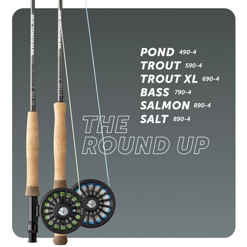 Image of Redington Wrangler Fly Fishing Kit, Medium Fast Action Rod, Crosswater Reel, Fly Line, Leader, & Carrying Case