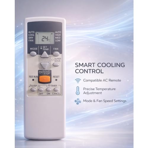 Image of 7-SAT Compatible with O General AC Remote Control, Replacement Remote for O General AC Remote Original (Come with 2 AAA Batteries)