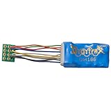 Digitrax DGTDH166PS HO DCC Decoder Prem S6, 1.2'Wires 6FN 8-Pin 1.5A
